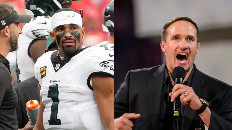 «Это самое скучное нападение», - Дрю Бриз не стесняется в выражениях, критикуя Джейлена Хертса и схему игры «Филадельфия Иглз».