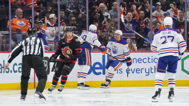 Леон Драйзайтль отреагировал на первый гол новичка Айка Ховарда в НХЛ за «Эдмонтон Ойлерз».