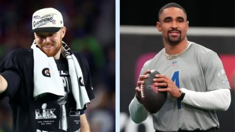 «Никто не выберет Джейлена Хертса вместо Сэма Дарнолда», - Колин Каухерд перетряхнул иерархию квотербеков НФК смелым заявлением о звезде «Сихокс» после победы в Супербоуле