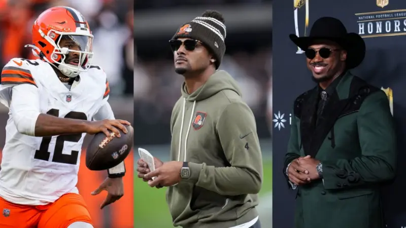 «Никому не отдадим этот титул, пока его не заслужат», - Майлс Гаррет предельно честно высказался о битве Шедура Сандерса и Дешона Уотсона за позицию стартового квотербека