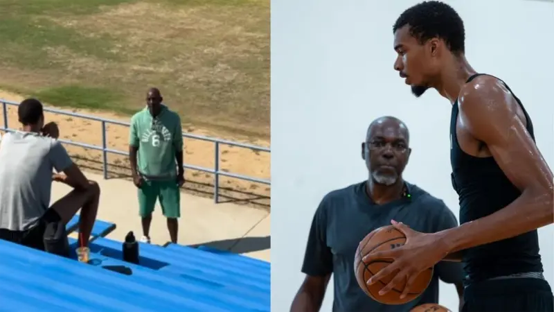 «Он очень умён в эмоциональном плане», - Виктор Вембаньяма поделился бесценными впечатлениями от тренировок с Хакимом Оладжувоном и легендарным мастером трэш-тока из НБА.