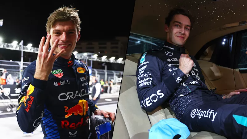 Ферстаппен стал чемпионом, а Рассел возглавил дубль Mercedes в Лас-Вегасе.